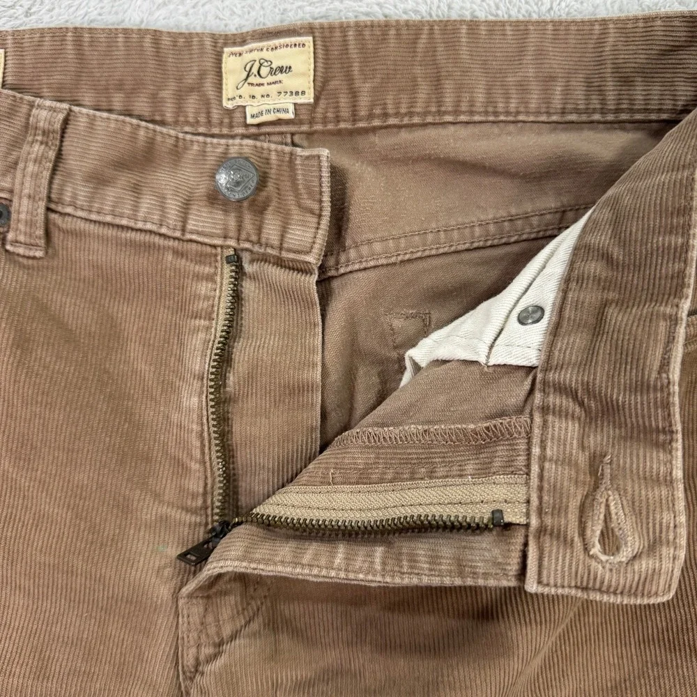 J. Crew 484 Slim Fit Mens 31x32 Corduroy Pants Tan Stretch Extra Slim Narrow